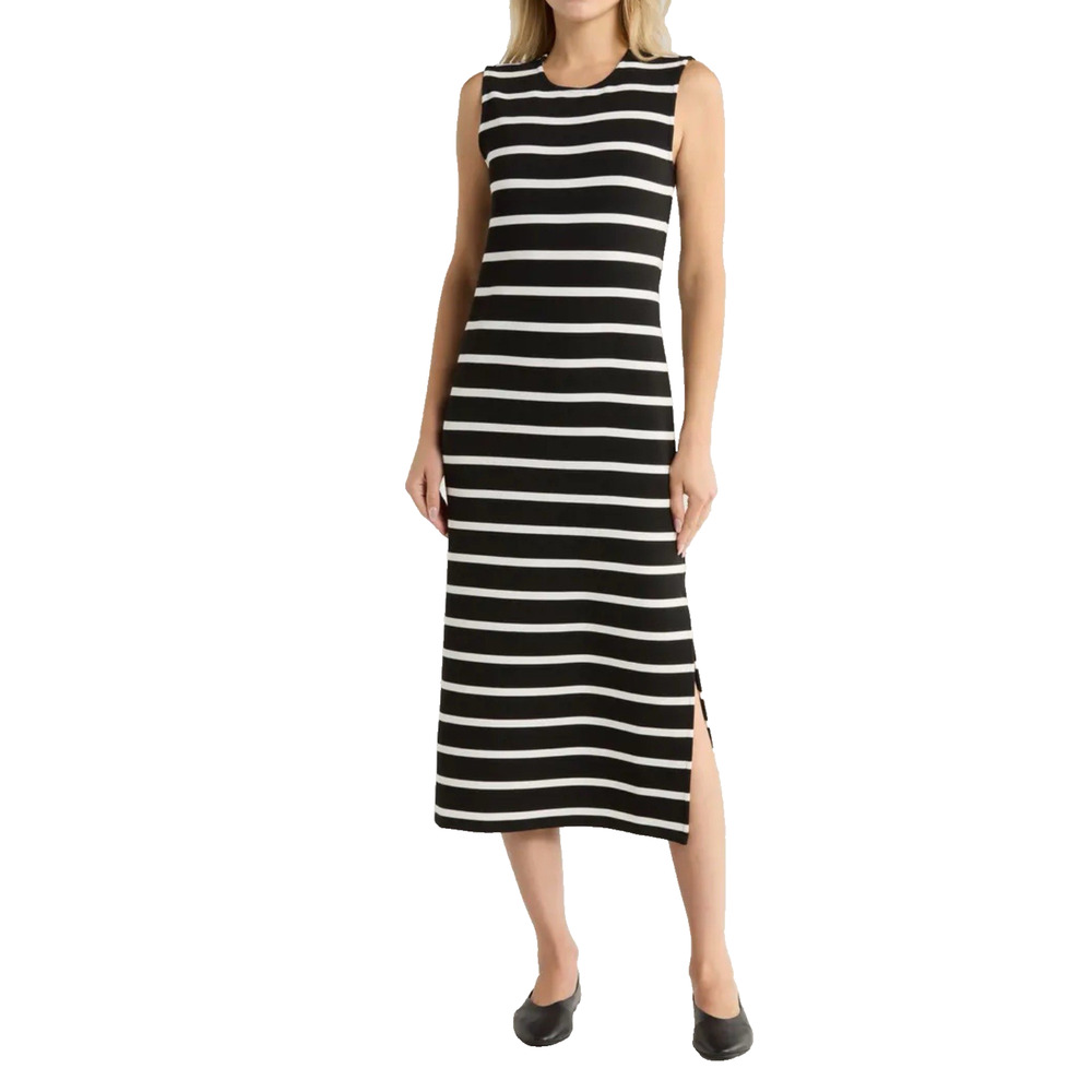 Rag & Bone Colette Navy White Striped Maxi Dress Large NWT
